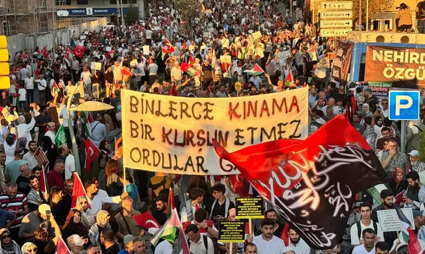 Ankara'da Filistin için dev yürüyüş!
