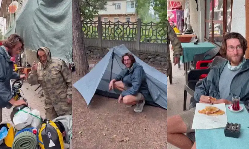 Fransız gezginin Konya'daki talihsizliği gülümseten görüntülere dönüştü