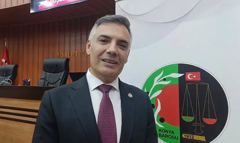 Konya Barosu Başkanı Oktay Unkur mazbata töreninde konuştu