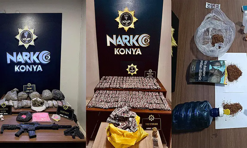 Konya'da 20 günde 97 operasyon! 110 kişi tutuklandı