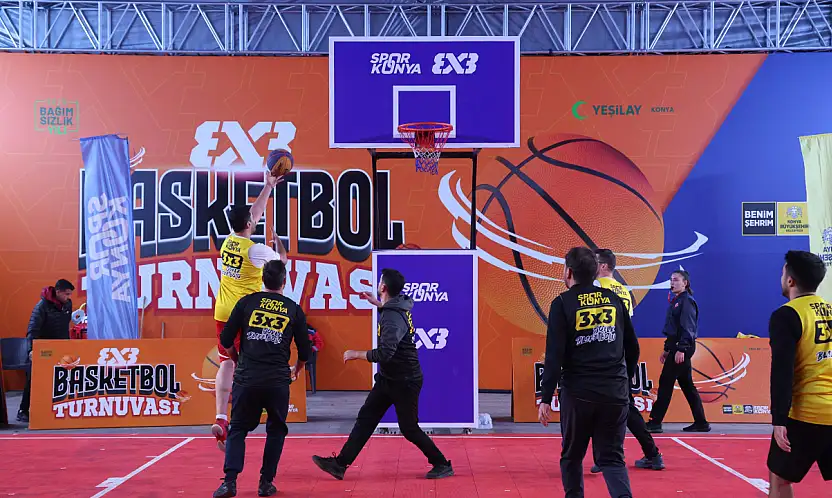 Konya'da 3x3 Basketbol Heyecanı Sürüyor