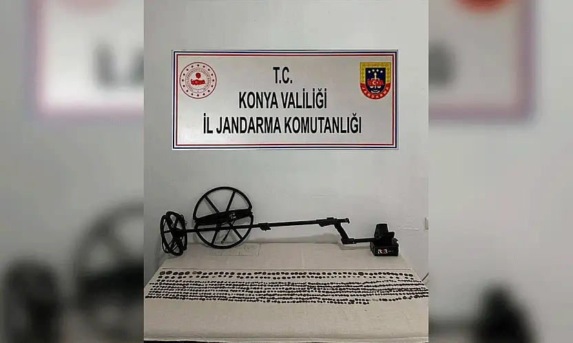 Konya'da 764 adet sikke ele geçirildi