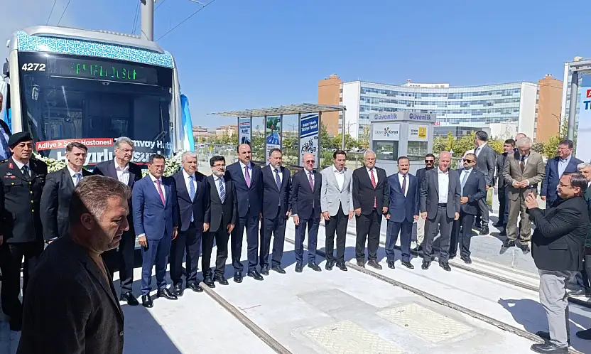 Konya'da Adliye-Şehir Hastanesi Tramvay Hattı hizmete girdi