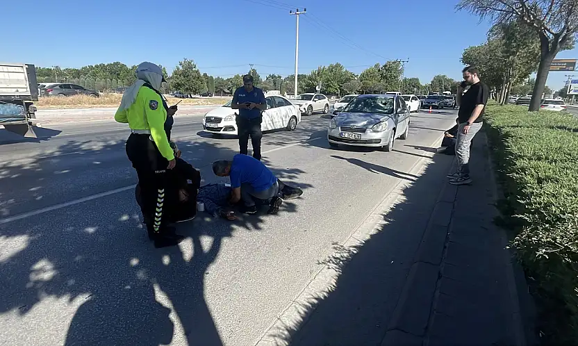 Konya'da bisikletli sürücü ölümden döndü!