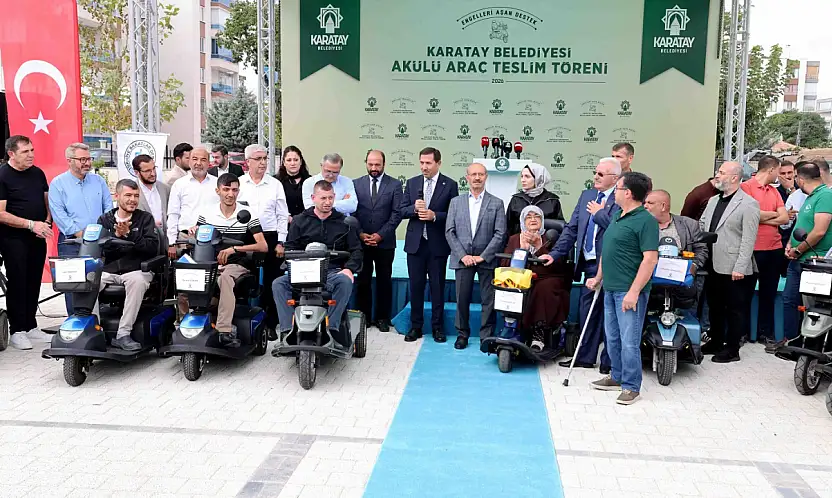 Konya'da engelleri aşmak için 80 akülü araç