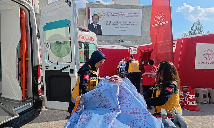 Konya'da hastane boşaltıldı! Saniyeler içinde afet merkezine dönüştü