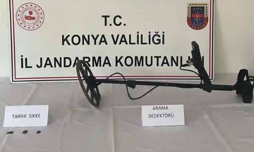 Konya'da kaçak kazıya suçüstü: Hazinelere devlet el koydu!