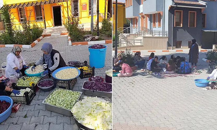 Konya'da kış hazırlığı başladı: Turşular çocukların ellerinden