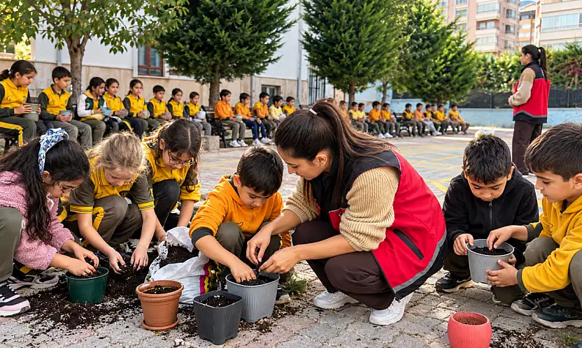 Konya'da minik eller tohumla buluştu