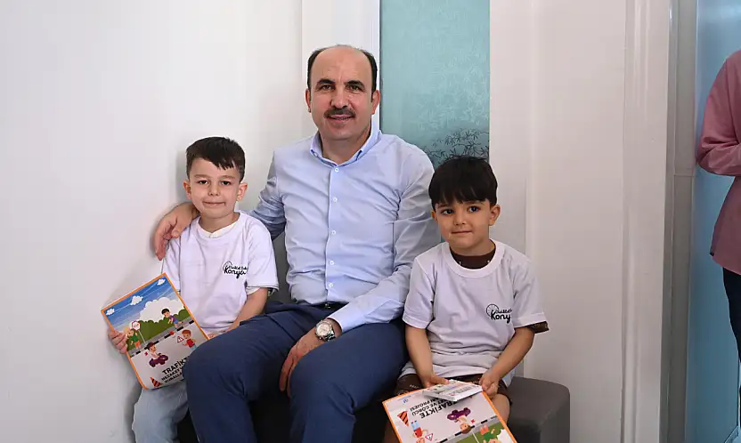 Konya'da minikler pedala bastı! Başkan Altay da yanlarındaydı