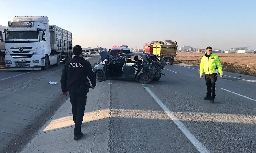 Konya'da Organize Sanayi mevkiinde korkutan zincirleme kaza