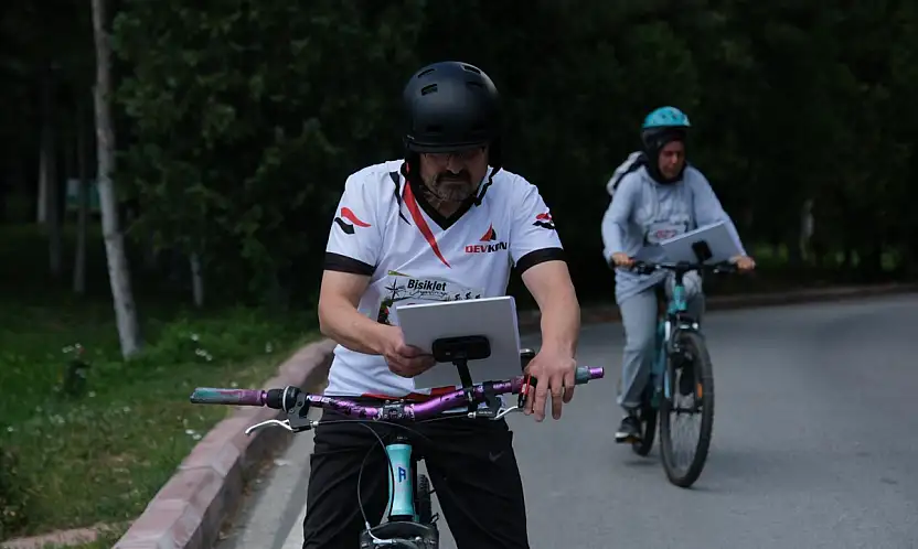 Konya'da pedallar bu kez haritalar için çevrildi