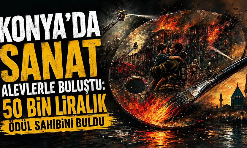 Konya'da sanat alevlerle buluştu: 50 bin liralık ödül sahibini buldu