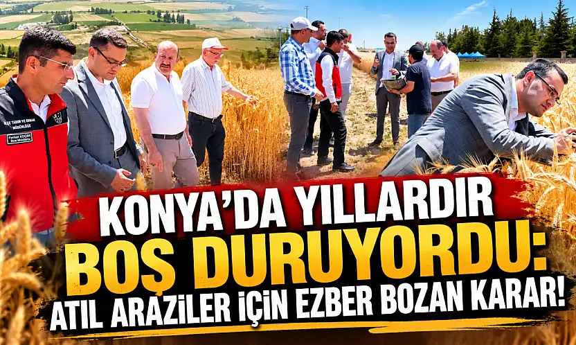 Konya'da yıllardır boş duruyordu: Atıl araziler için ezber bozan karar!