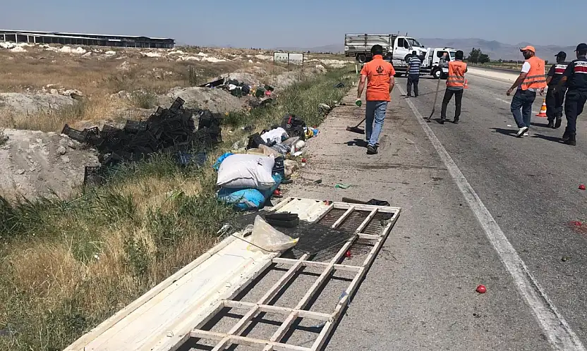 Konya'da yüreklerin ağza geldiği kazada 2 kişi yaralandı!