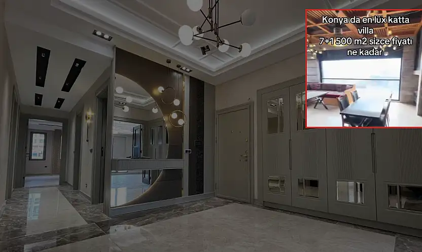 Konya'daki lüks daire sosyal medyanın gündemine oturdu: Fiyatı şoke etti