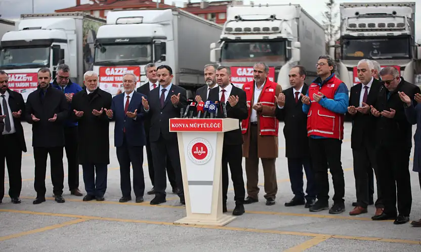 Konya'dan Gazze'ye 15 TIR'lık umut yolculuğu!