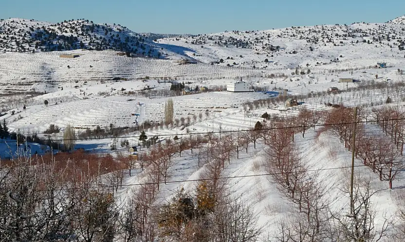 Konya Hadim'de kar toprağı besledi, üretici umutlu