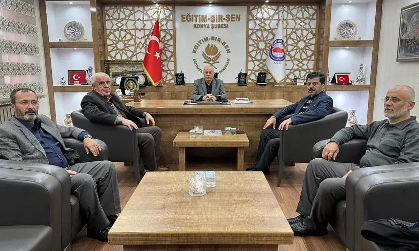 Konya Hakimiyet'ten Eğitim-Bir-Sen'e ziyaret: Medya ve eğitim gündemi masada
