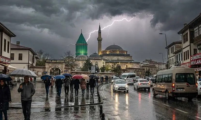 Konya için sağanak yağış uyarısı verildi: O 2 güne dikkat!