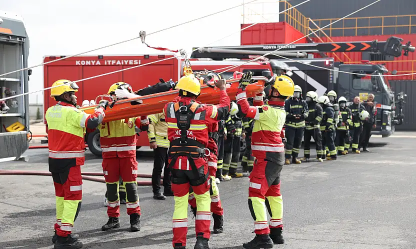 Konya İtfaiyesi dünyaya örnek oldu: 14 ülke katılım sağladı