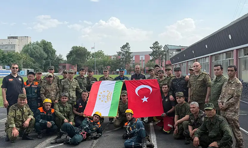 Konya itfaiyesi Tacikistan'da sahada