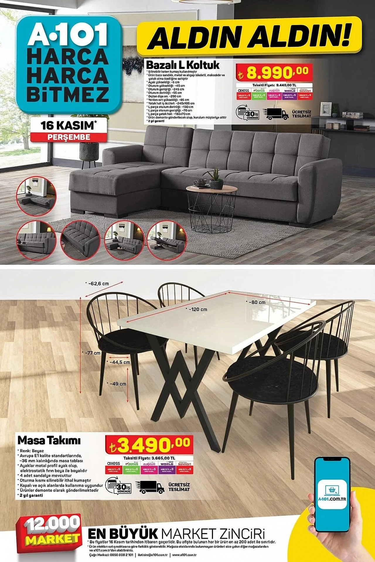 16 Kasım A101 aktüel kataloğu yayımlandı! Hangi ürünler indirimde? işte detaylar...