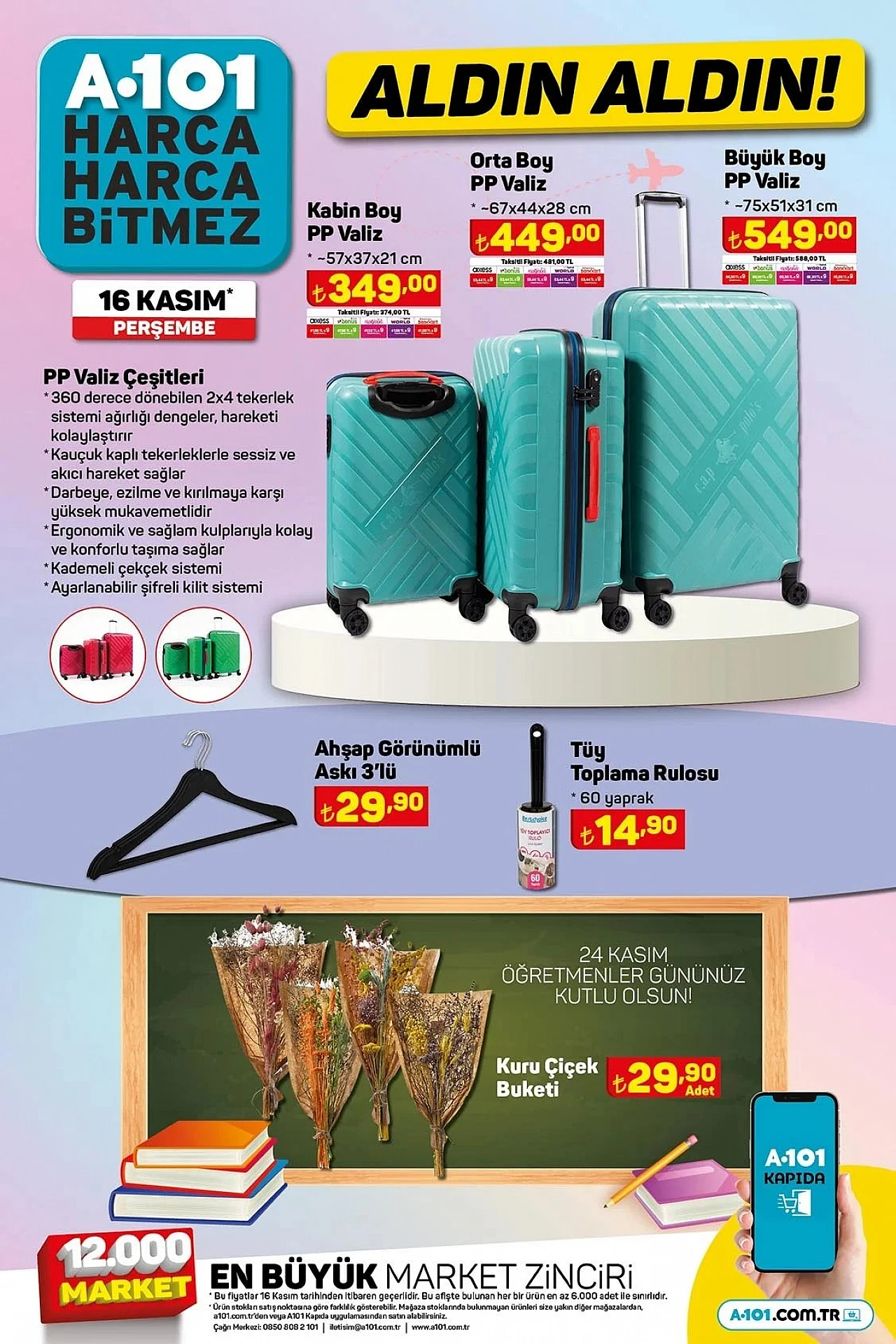 16 Kasım A101 aktüel kataloğu yayımlandı! Hangi ürünler indirimde? işte detaylar...