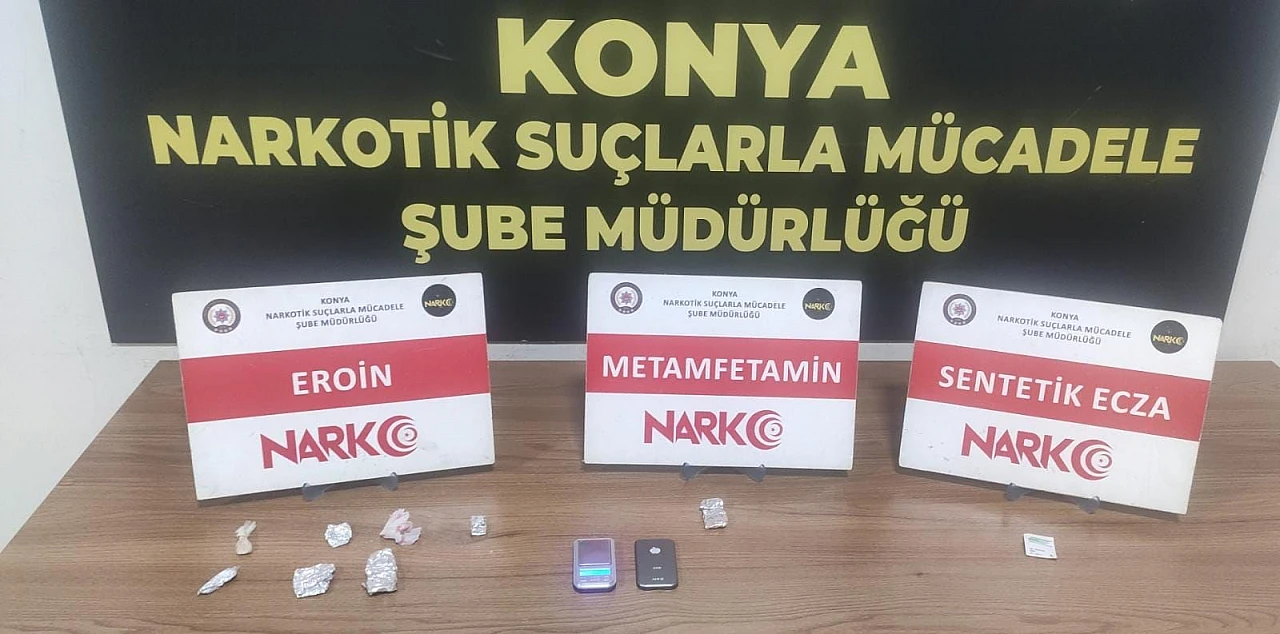 Konya'da uyuşturucu gider borusunda bulundu