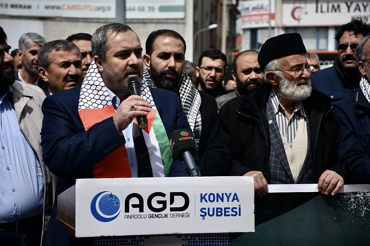 Konya'da İsrail'in saldırılarına tepki