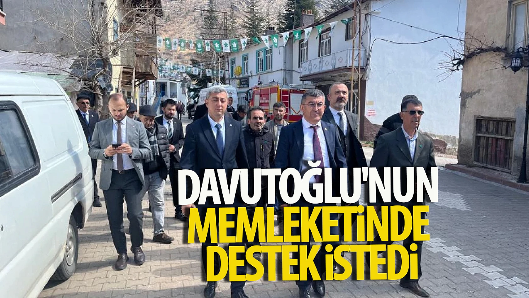 Davutoğlu'nun memleketinde destek istedi