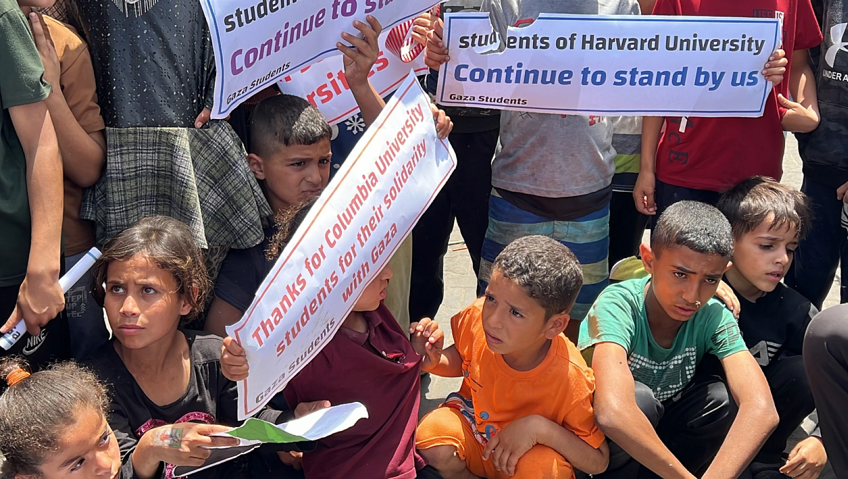 Gazze'deki çocuklar, dayanışma gösterilerine teşekkür etti