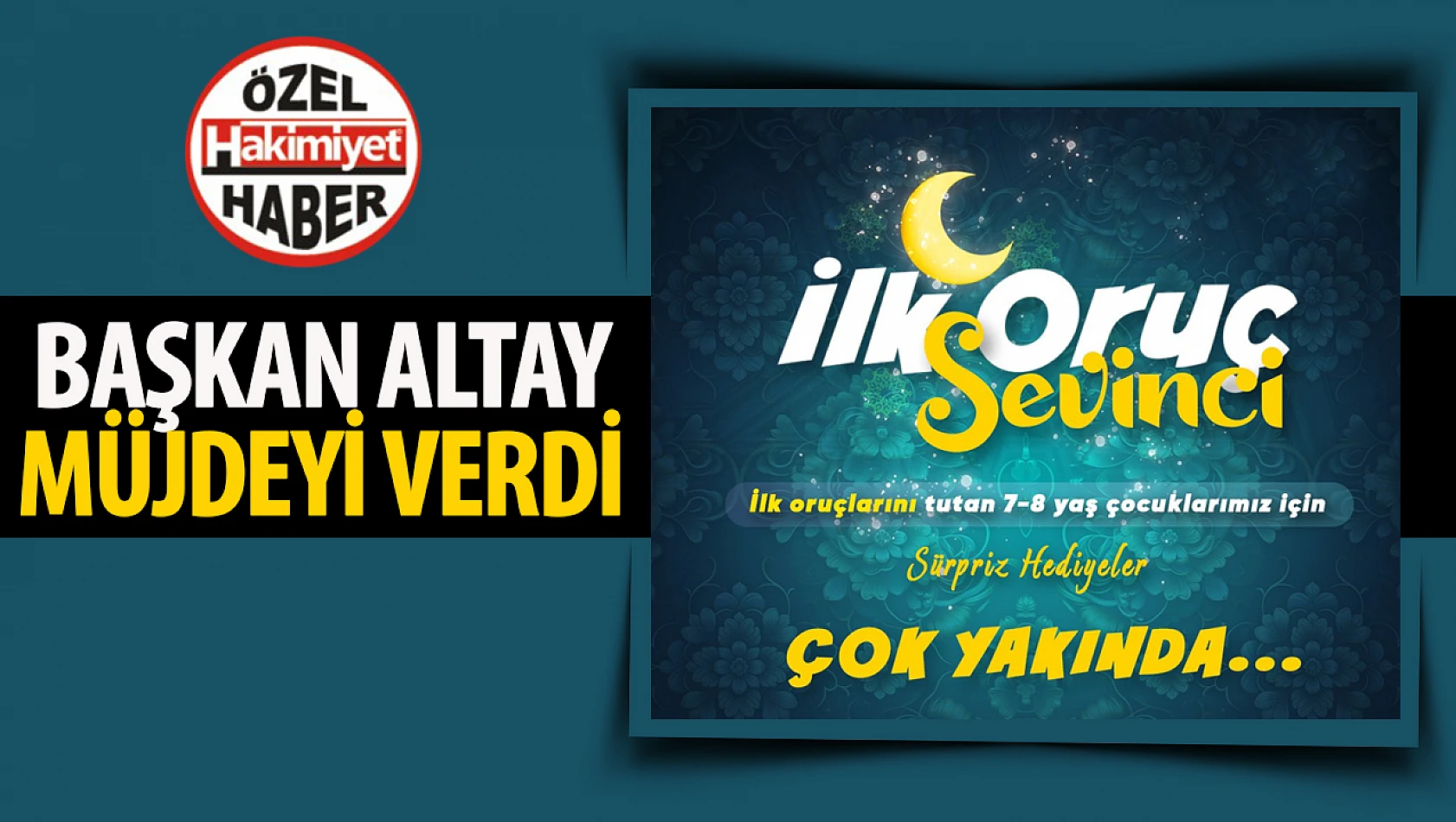 Konya Büyükşehir Belediyesi, Çocuklara İlk Oruç Sevinciyle Sürpriz Hediyeler Sunacak!