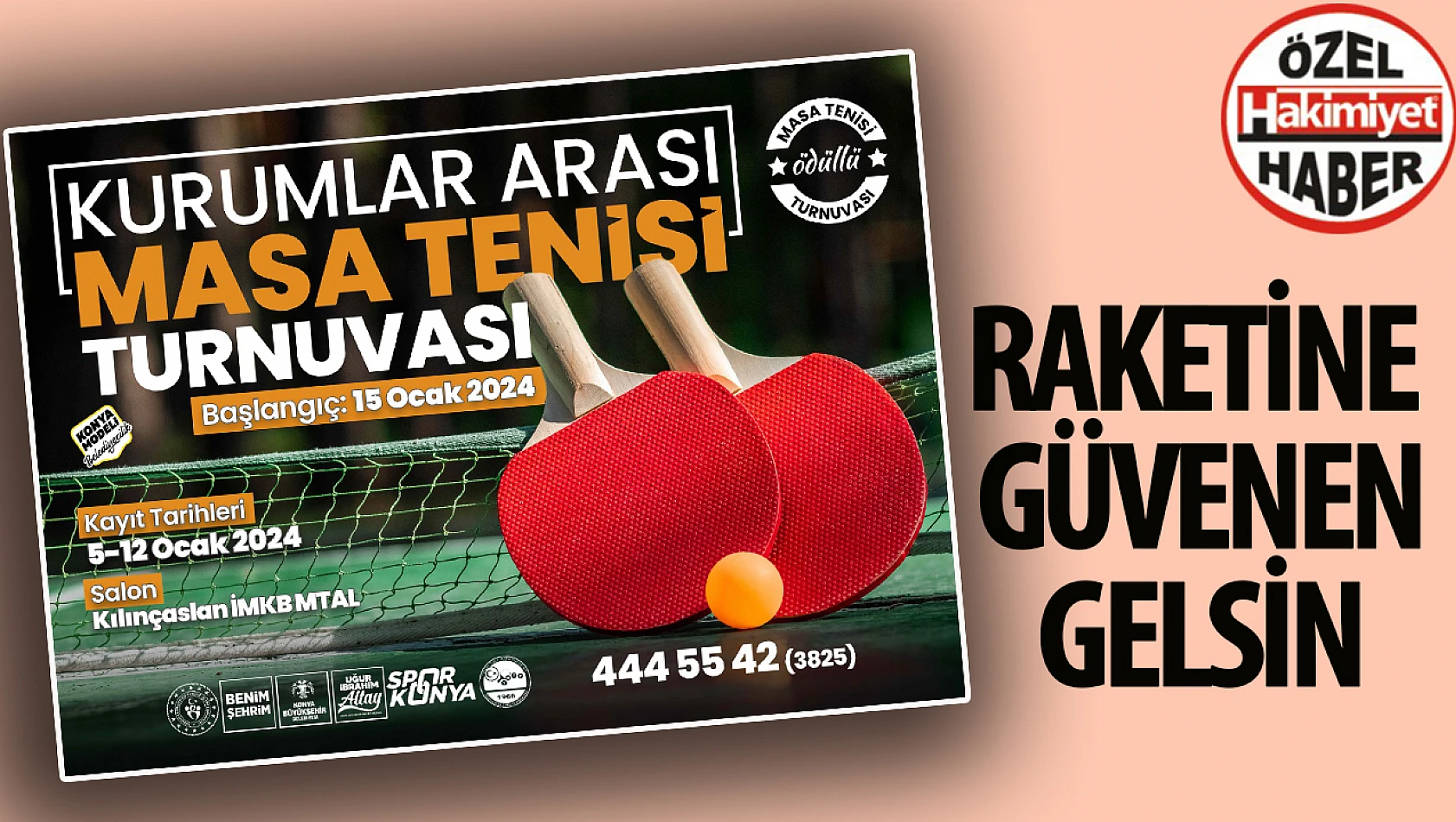Konya Büyükşehir Belediyesi, Kurumlar Arası Masa Tenisi Turnuvasına Ev Sahipliği Yapıyor