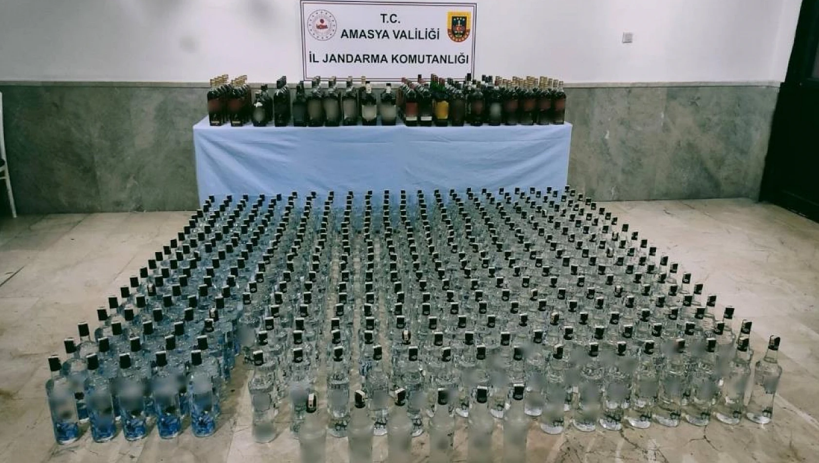 Amasya'da 517 litre sahte içki ele geçirildi!