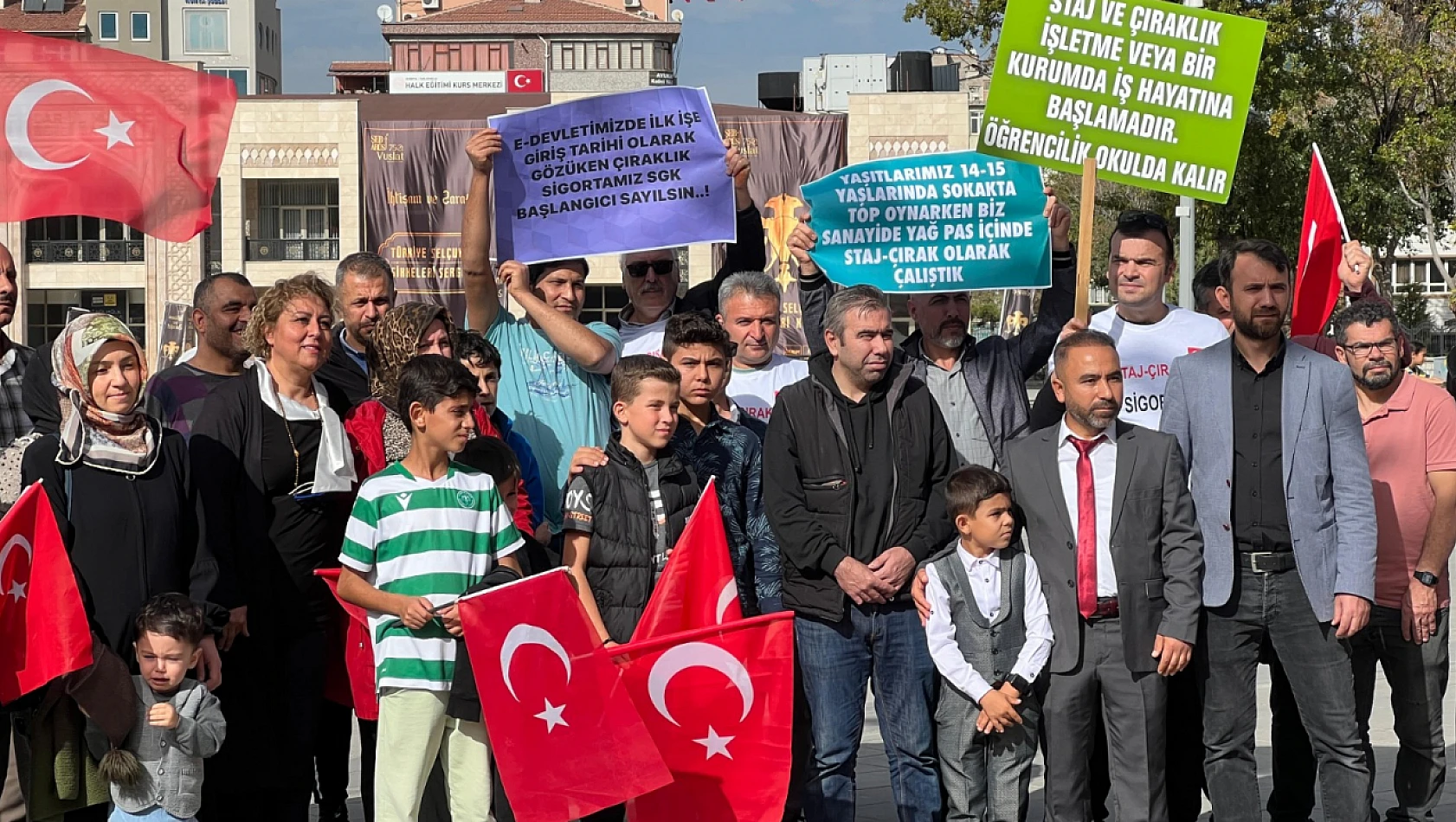 Konya'da staj ve çıraklık mağdurları hak peşinde!