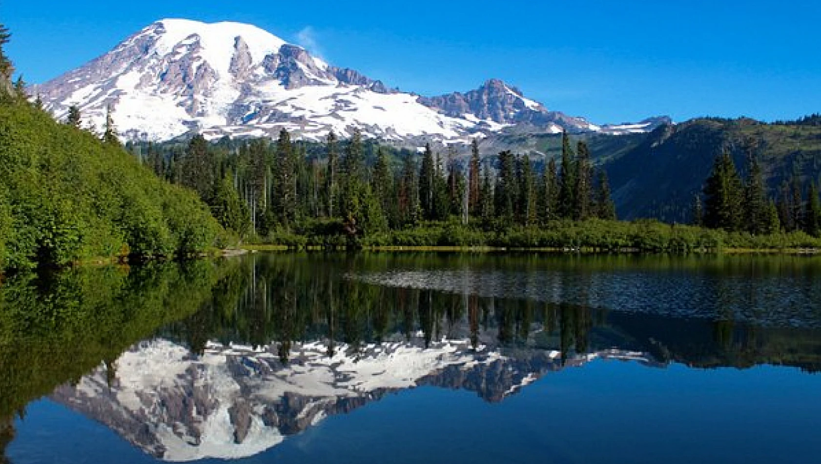 Rainier Dağı'nın büyüleyici manzarası doğa tutkunlarını büyülüyor