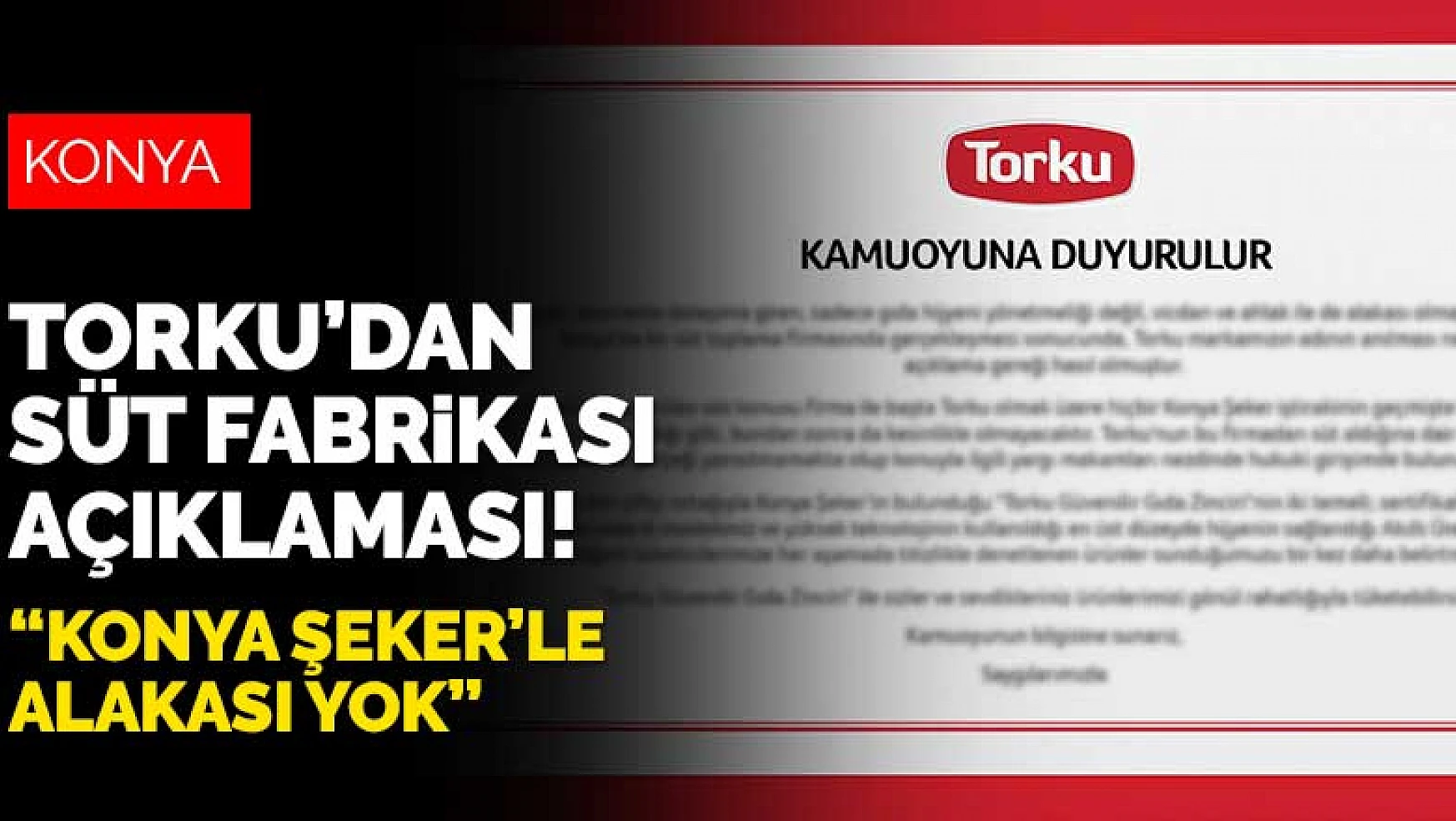 Torku'dan Konya'daki skandal süt banyosu ile ilgili açıklama geldi
