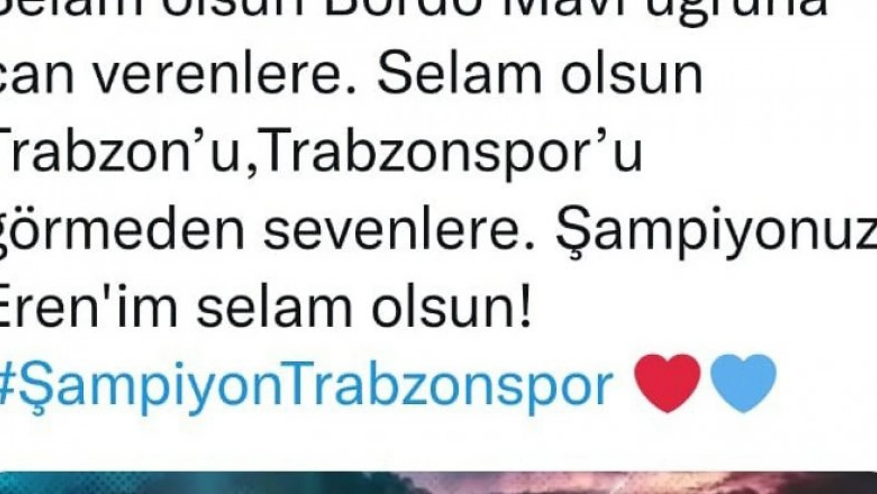 Trabzonspor'u kurtardığı penaltı ile şampiyonluğa taşıdı, sevincini bu tweetle paylaştı