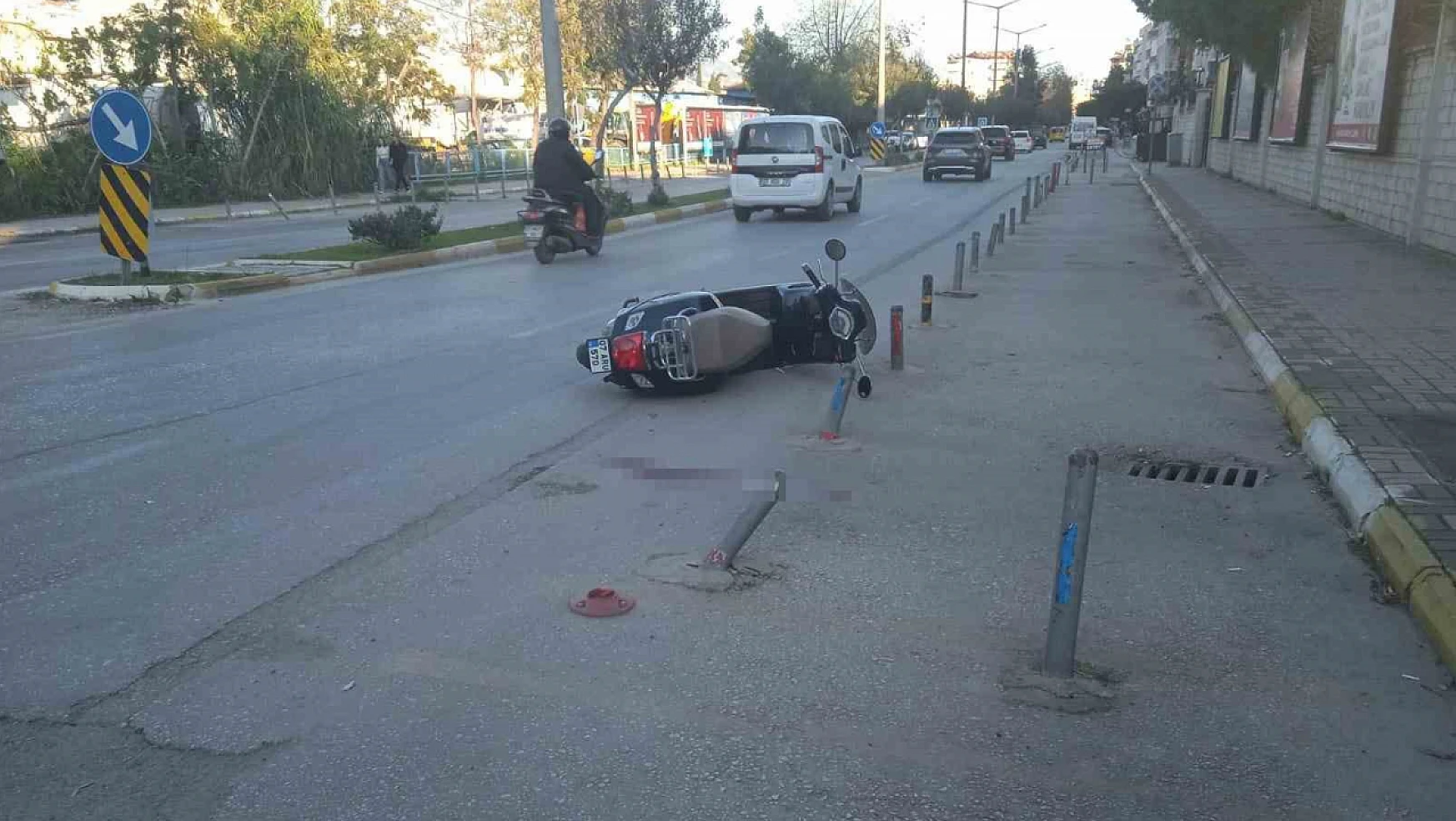 Otomobil ve motosiklet çarpıştı:  Bir yaralı 