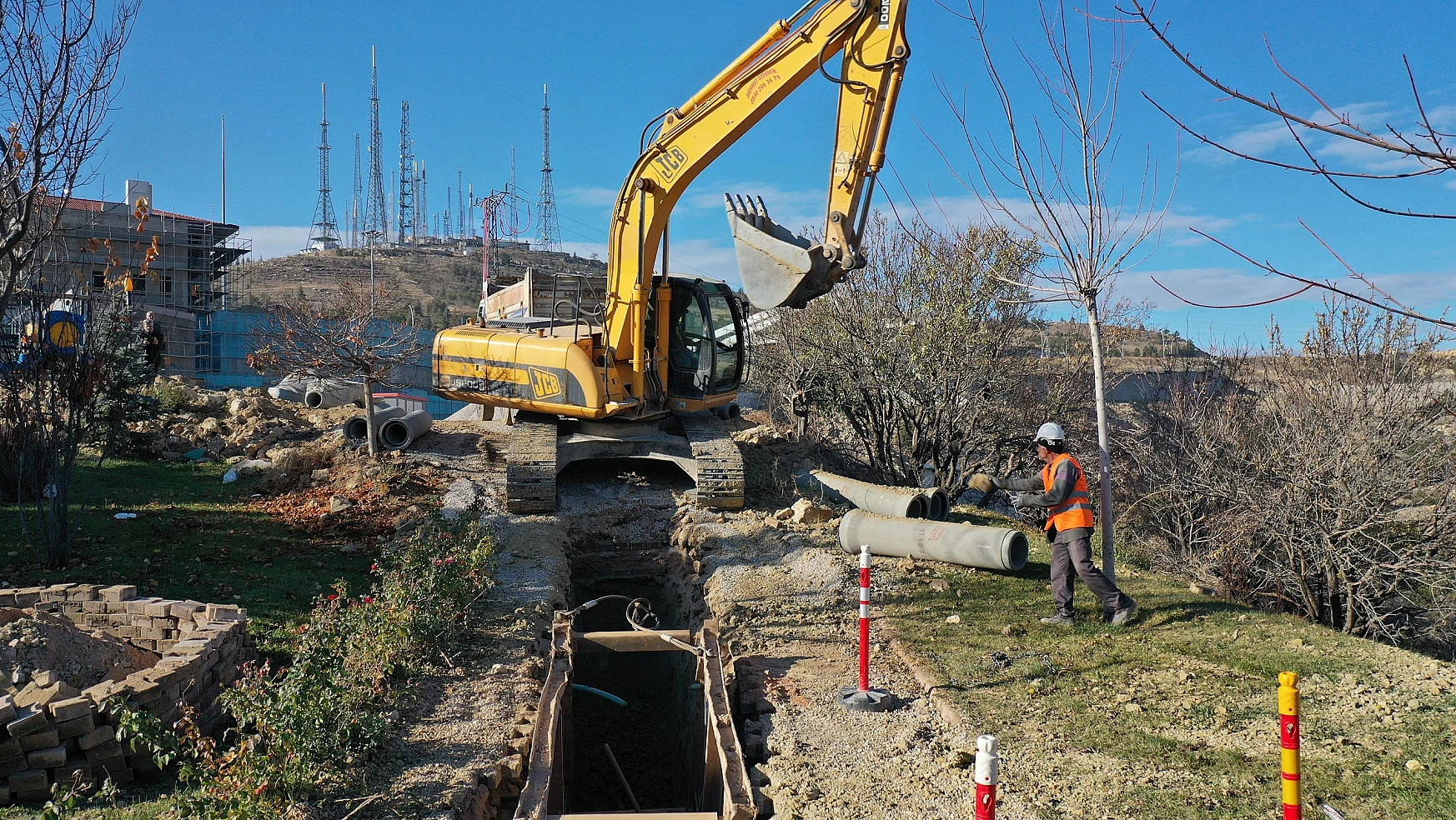 Akyokuş Kasrı'nın kanalizasyon alt yapısı tamamlandı