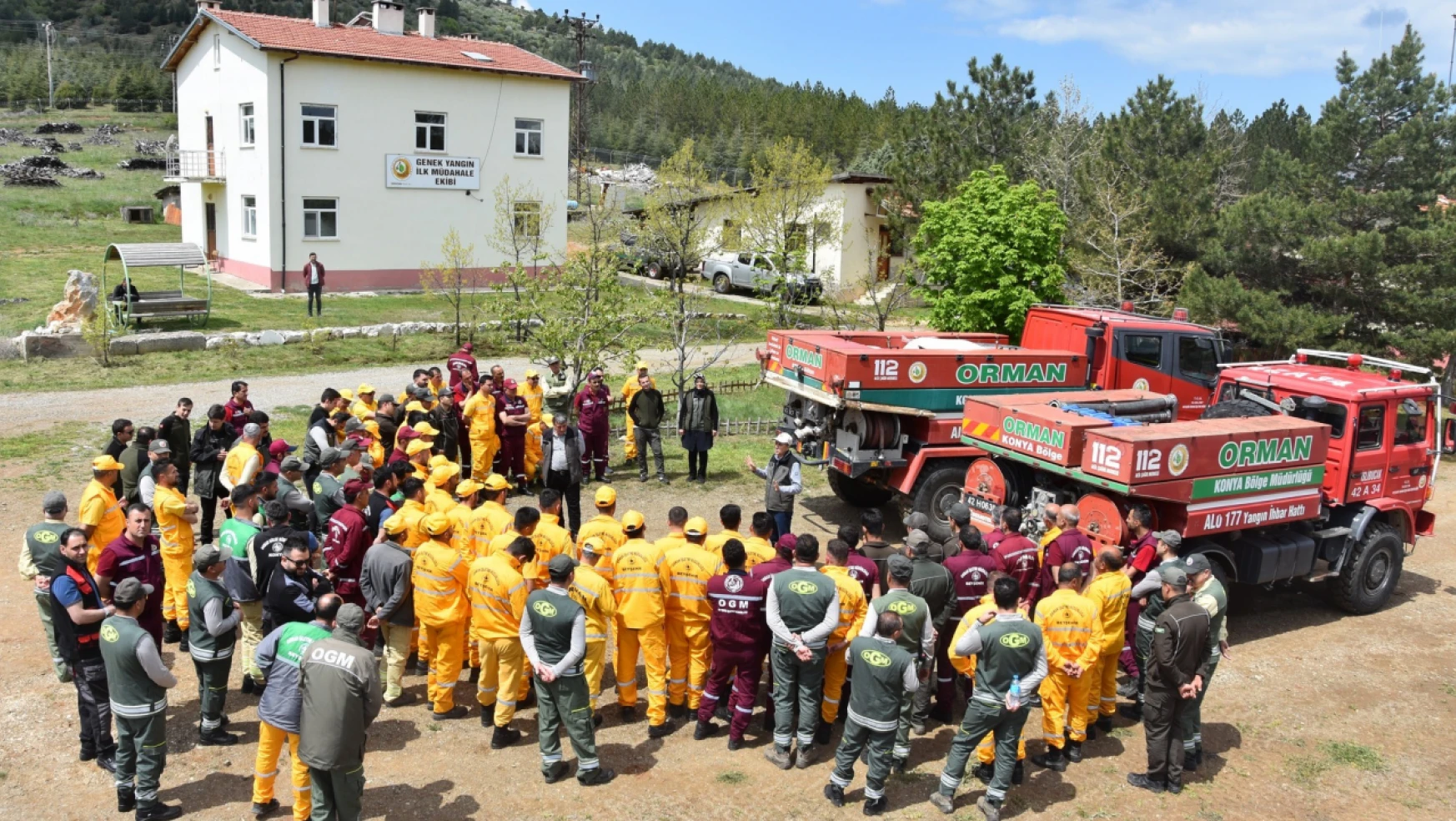 Beyşehir'de yangın işçilerinin işbaşı eğitimleri tamamlandı