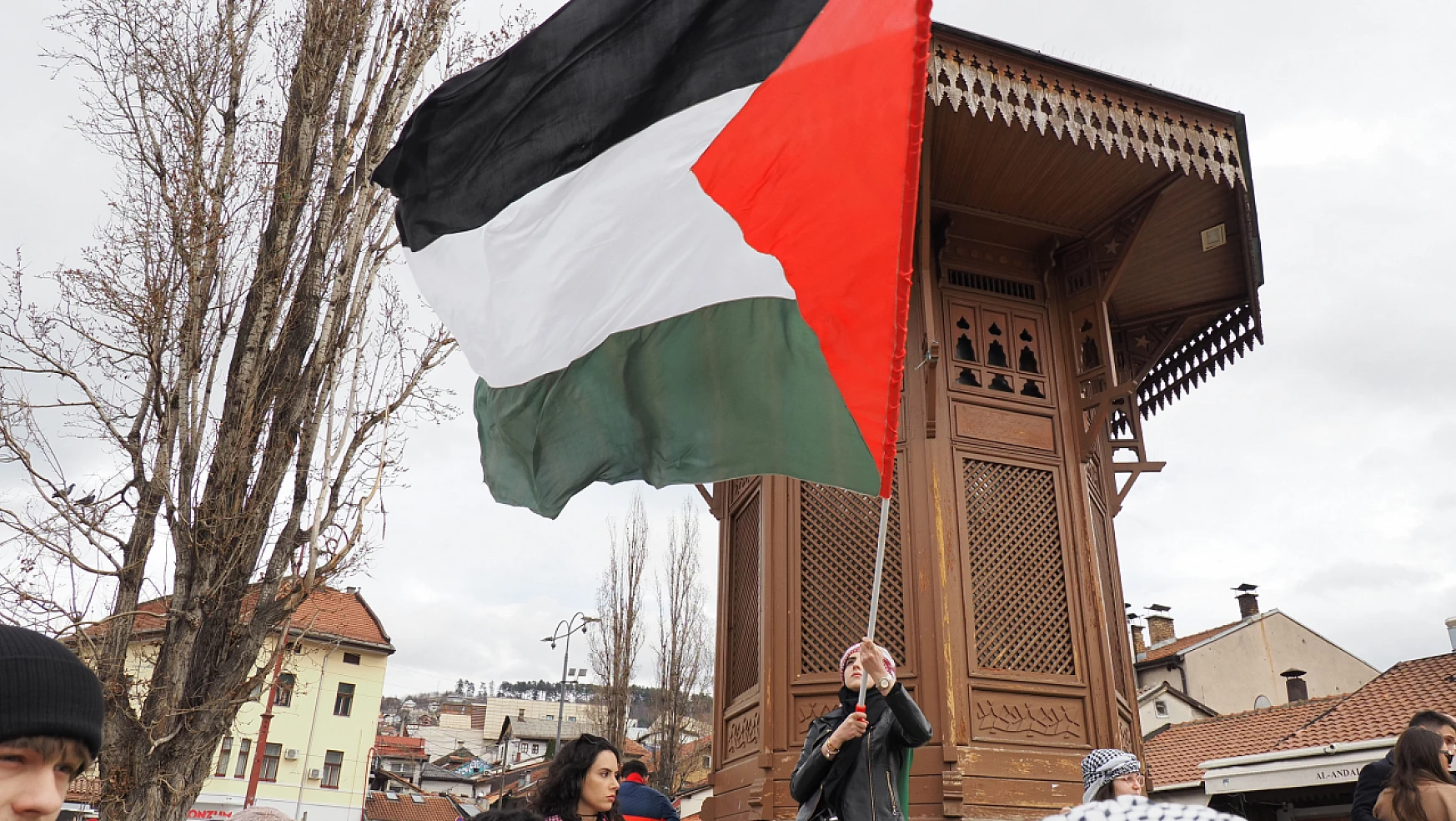 Bosna Hersek İsrail'in Gazze'ye yönelik saldırılarını protesto edildi