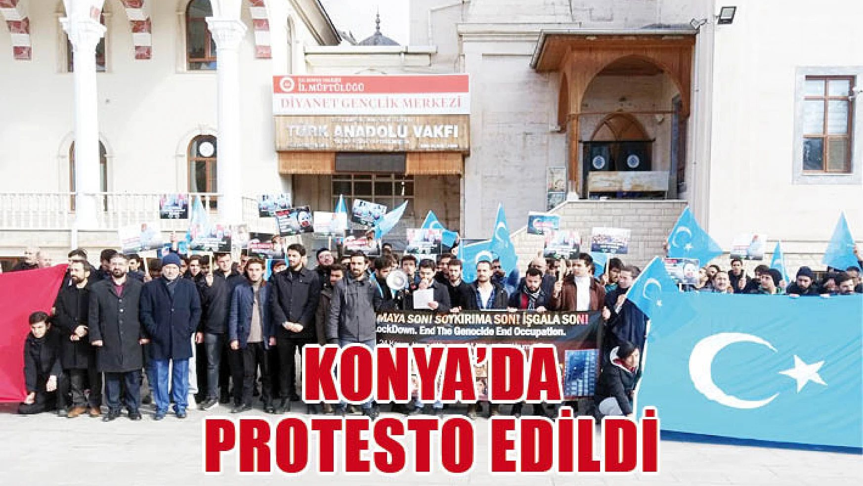 Çin zulmü Konya'da protesto edildi