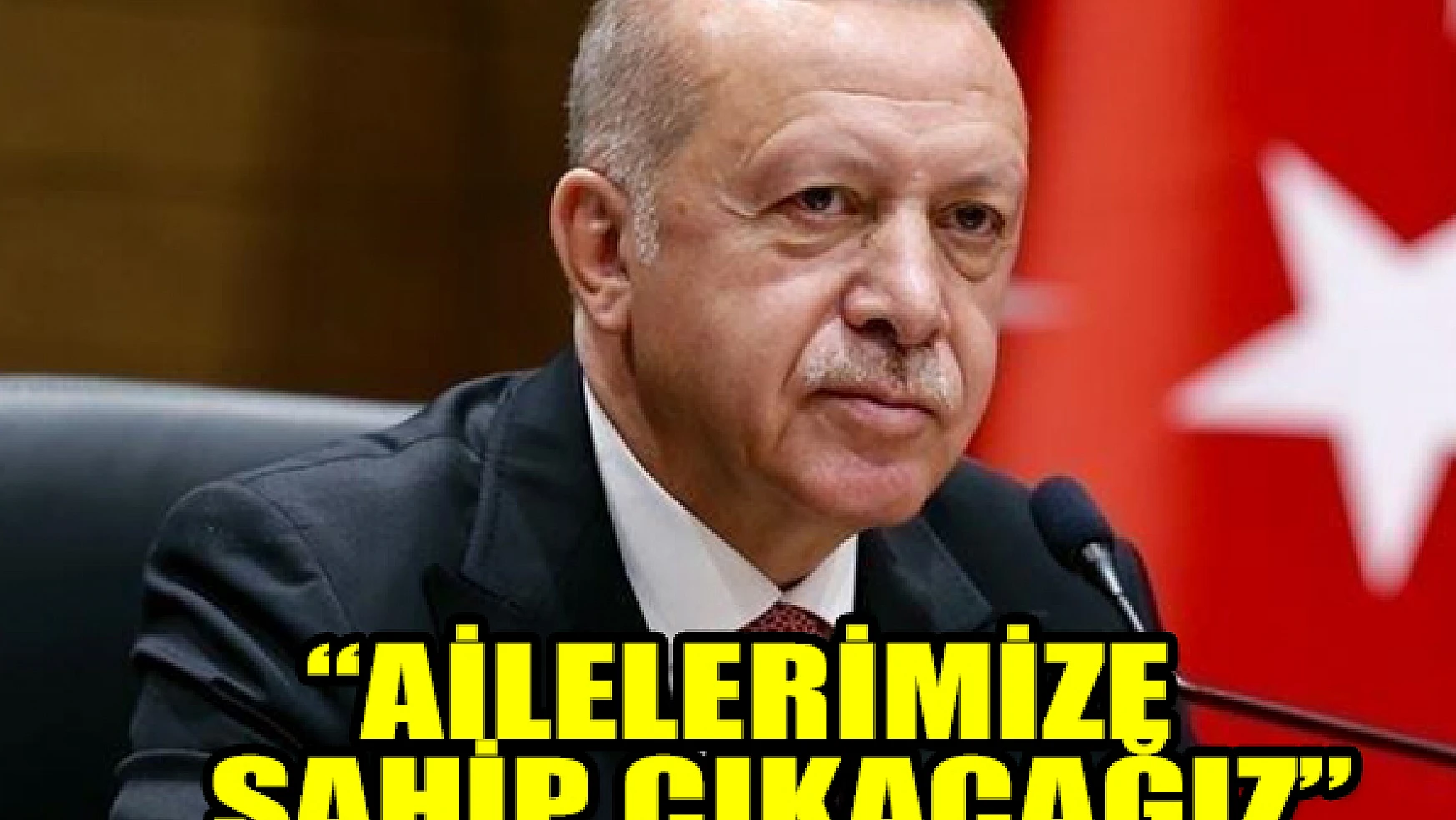 Cumhurbaşkanı Erdoğan: ailelerimize sahip çıkacağız