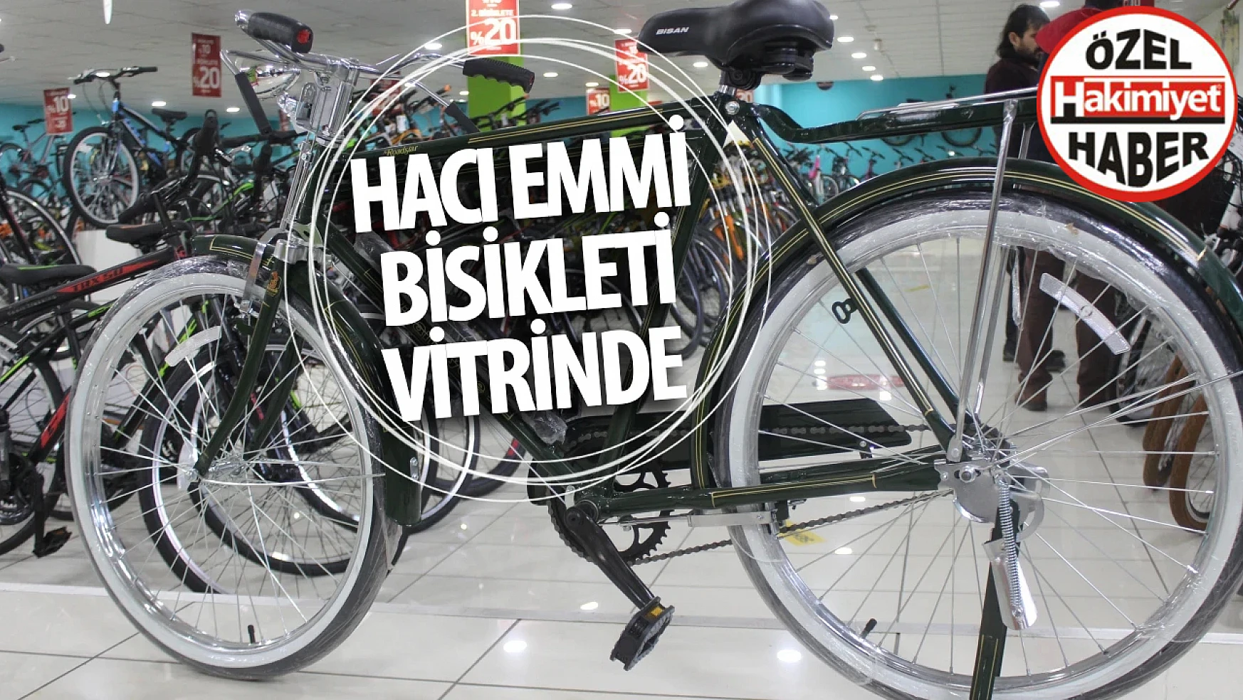 'Dede' bisikleti Konya'nın en büyük mağazasında sergileniyor!
