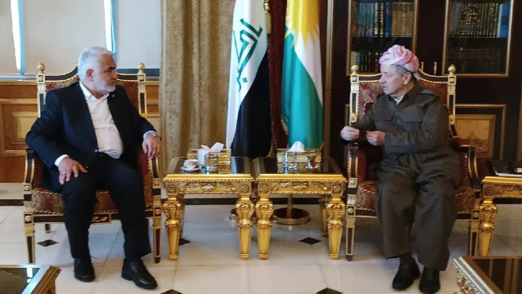 Hüda Par Genel Başkanı,  Erbil'de Barzani ile görüştü