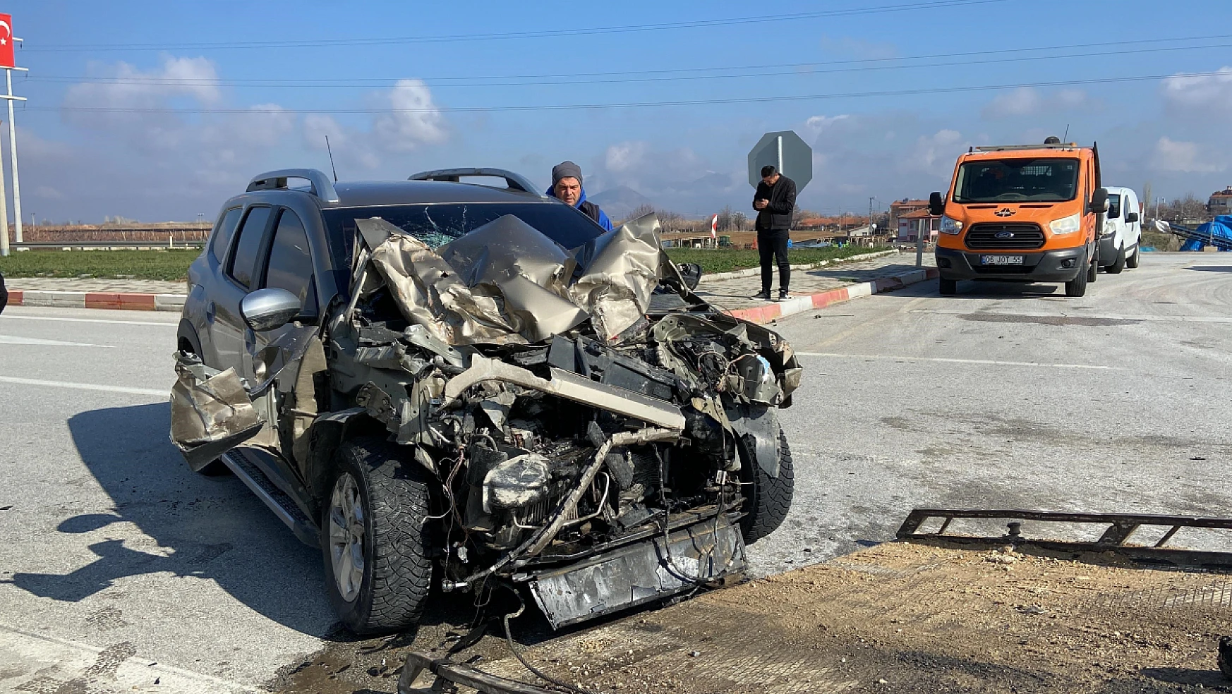 Karaman'da trafik kazası:1 yaralı!