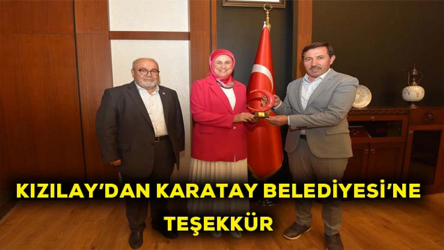 Kızılay'dan Karatay Belediyesi'ne teşekkür