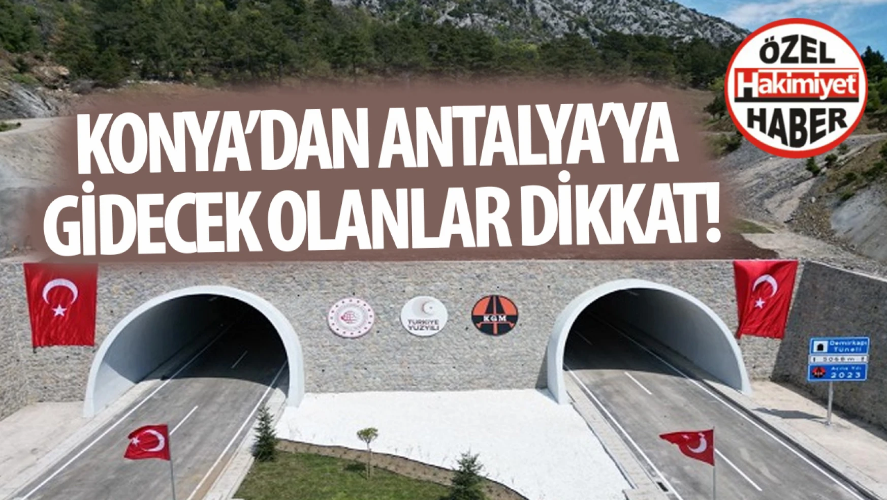 Konya-Antalya Yolunda Demirkapı Tünellerinde Bakım Çalışmaları Sürüyor